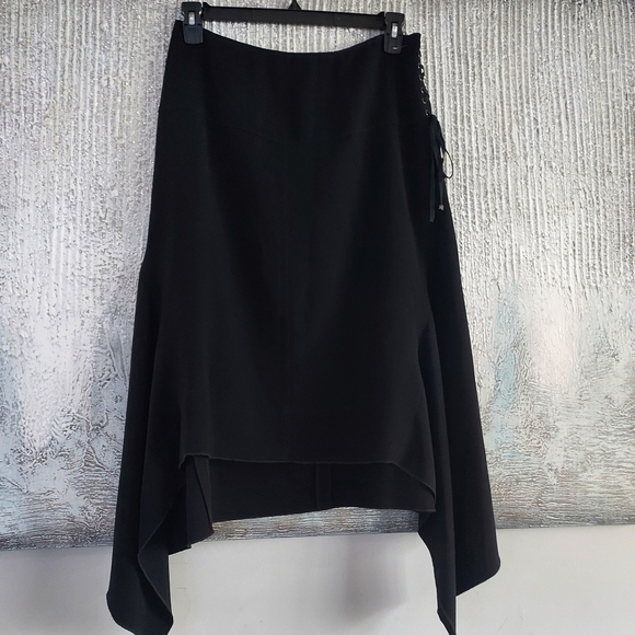 Per Se Carlisle Elegant Black Asymmetrical Skirt Sz-8 - Picture 2 of 9